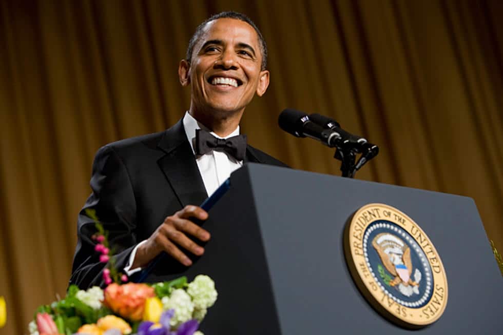 Obama at the mic