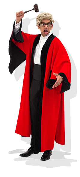 Judge Character, swinging hammer