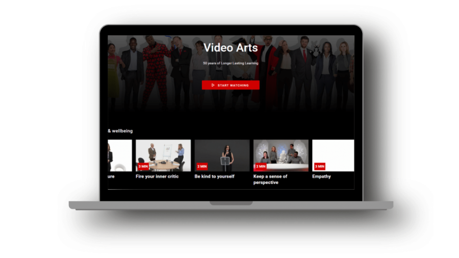 Laptop showing tiles with imagery