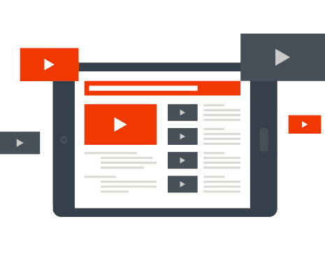 Illustration of videos on iPad